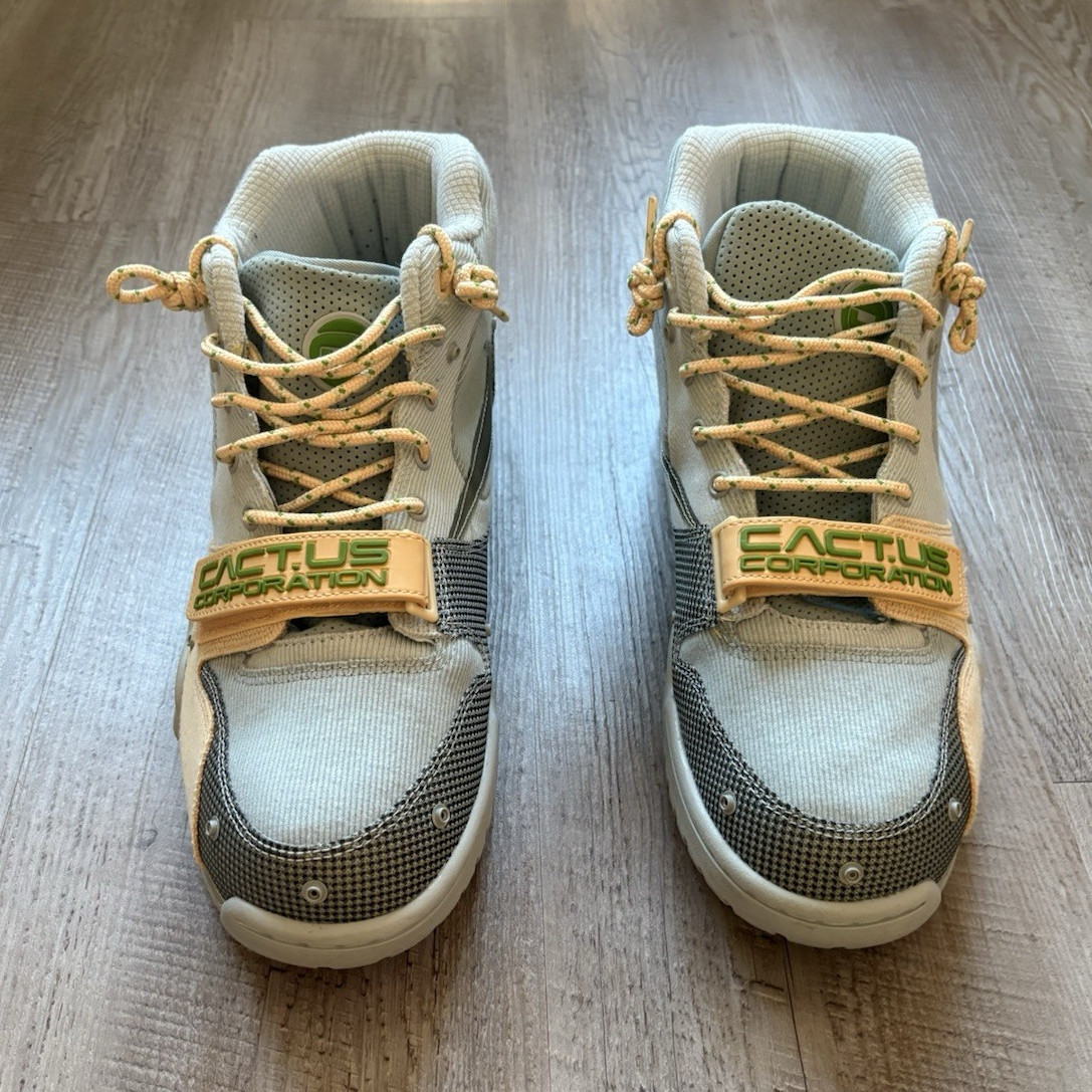 Nike Air Trainer Cactus Jack Men’s Gray/Tan/Green Mid Top Lace-Up Sneaker