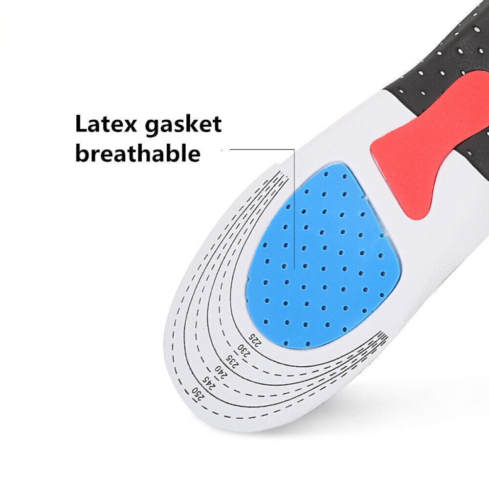 Men Insoles Gel Orthotic Sport Running Insert Shoe Pad Arch Support Heel Cushion