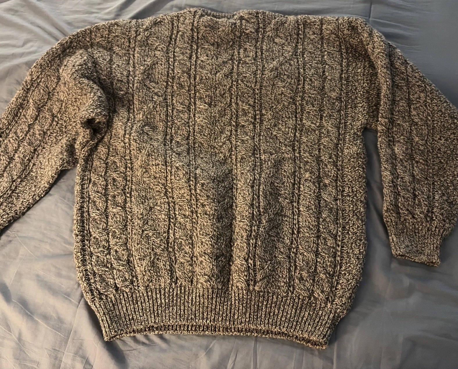 Blarney Woolen Mills Cable Knit Sweater Mens XL Pure New Wool Irish Fisherman