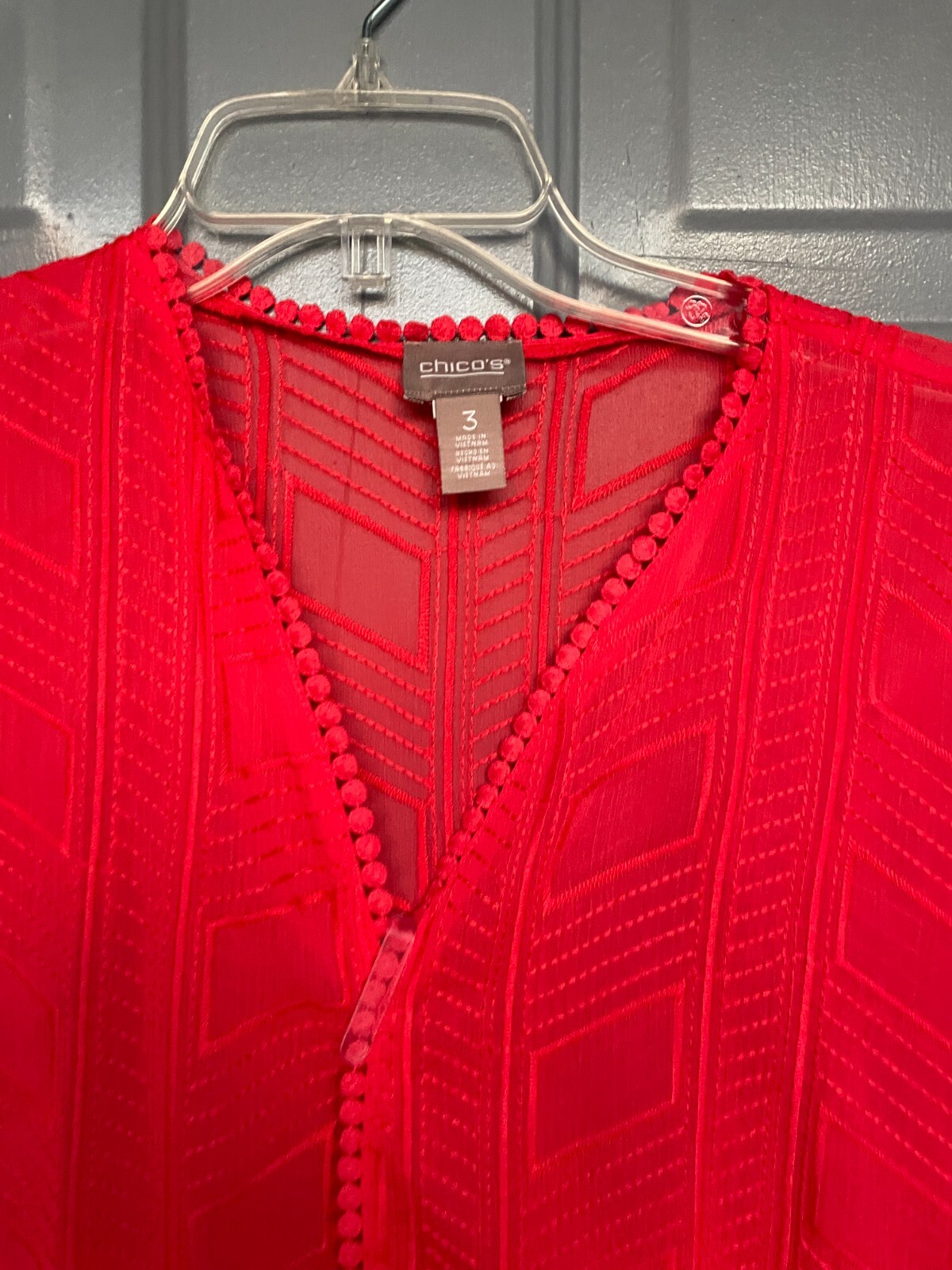 Chico’s Kimono Coral Open Front Lightweight Cover Up Jacket 3