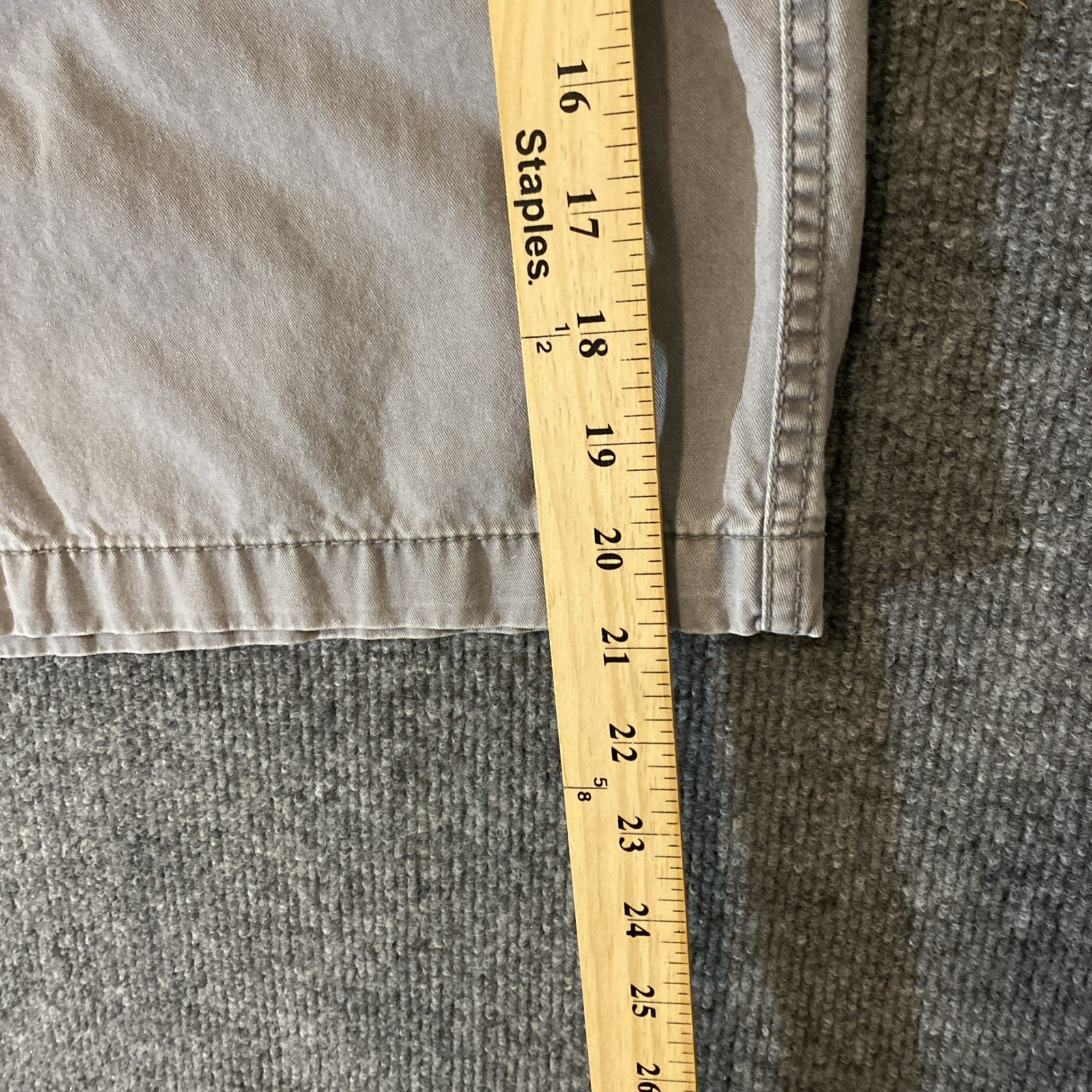 Old Navy Chino Shorts Mens 40 Grey Stone Khaki Preppy Boat Summer Cotton Pockets