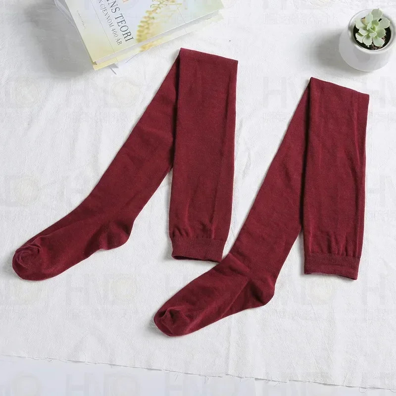 80cm Cotton Thigh High Over Knee Socks for Women Winter