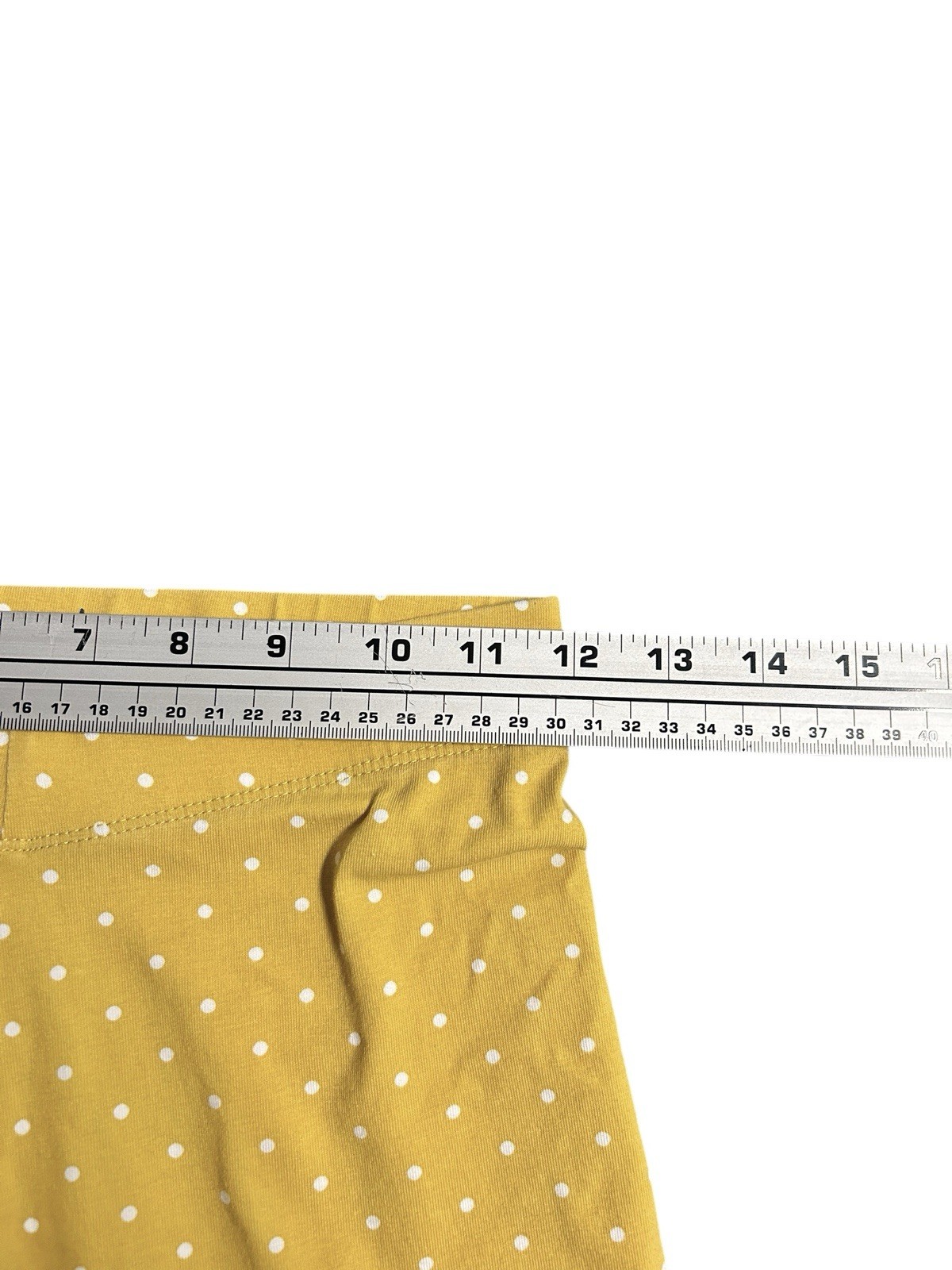 Boden Leggings Daffodil Yellow White Polka Dot Size 11-12Y 152cm Spring Easter