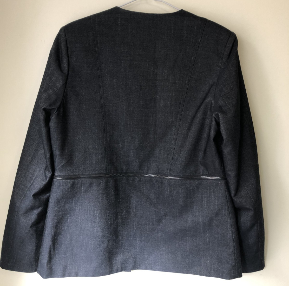 YVONNE BLACK Fully Lined Black Denim Look 2-in-1 Jacket – Size 10
