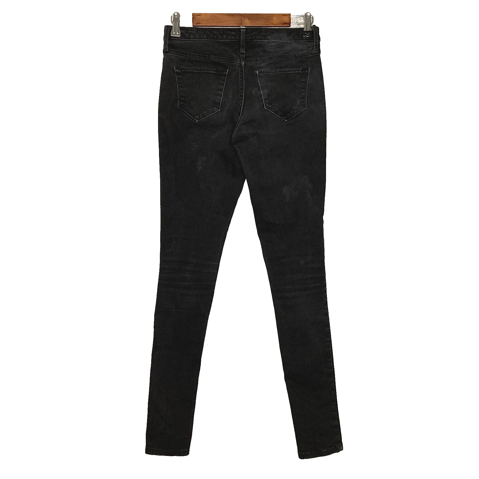 Mossimo womens skinny jeans size 2 Long power stretch charcoal wash mid rise