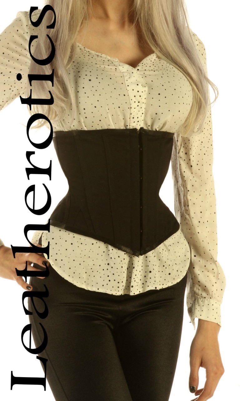 Tight Lacing Cotton Corset Waist Belt Full Steel Boned 1214