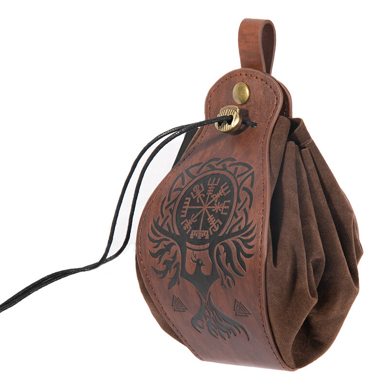 Men New Medieval Cosplay Pouch Bag Retro Knight Viking Hangable Belt Coin Purse