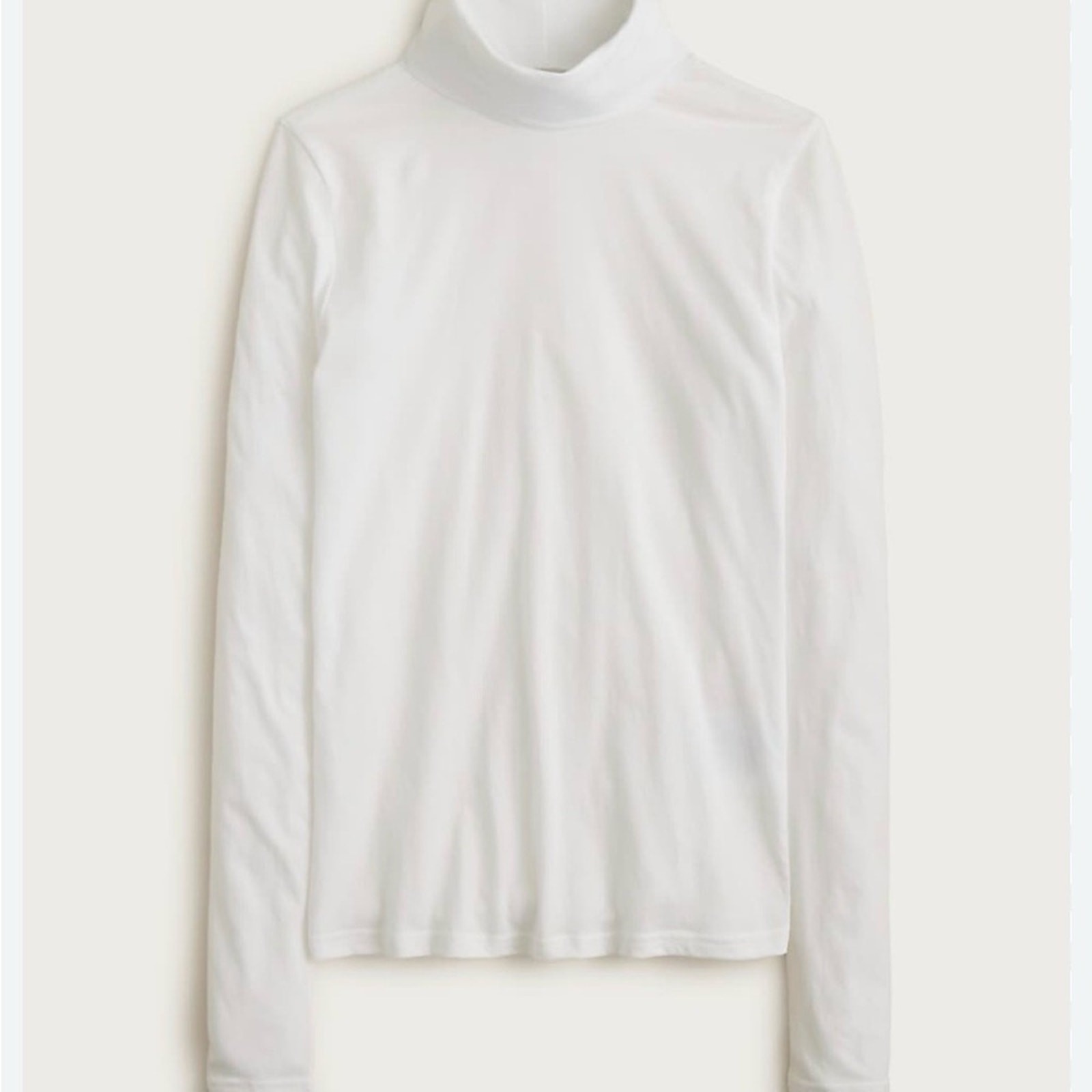 J Crew Womens Feather jersey turtleneck Basic Layer Mock Neck Ivory NWT Size: M
