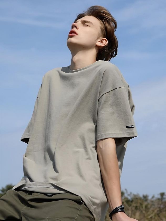 Minimal Project Men’s Ash Gray Heavy Weight Oversized T-Shirt 100% Cotton Sz M