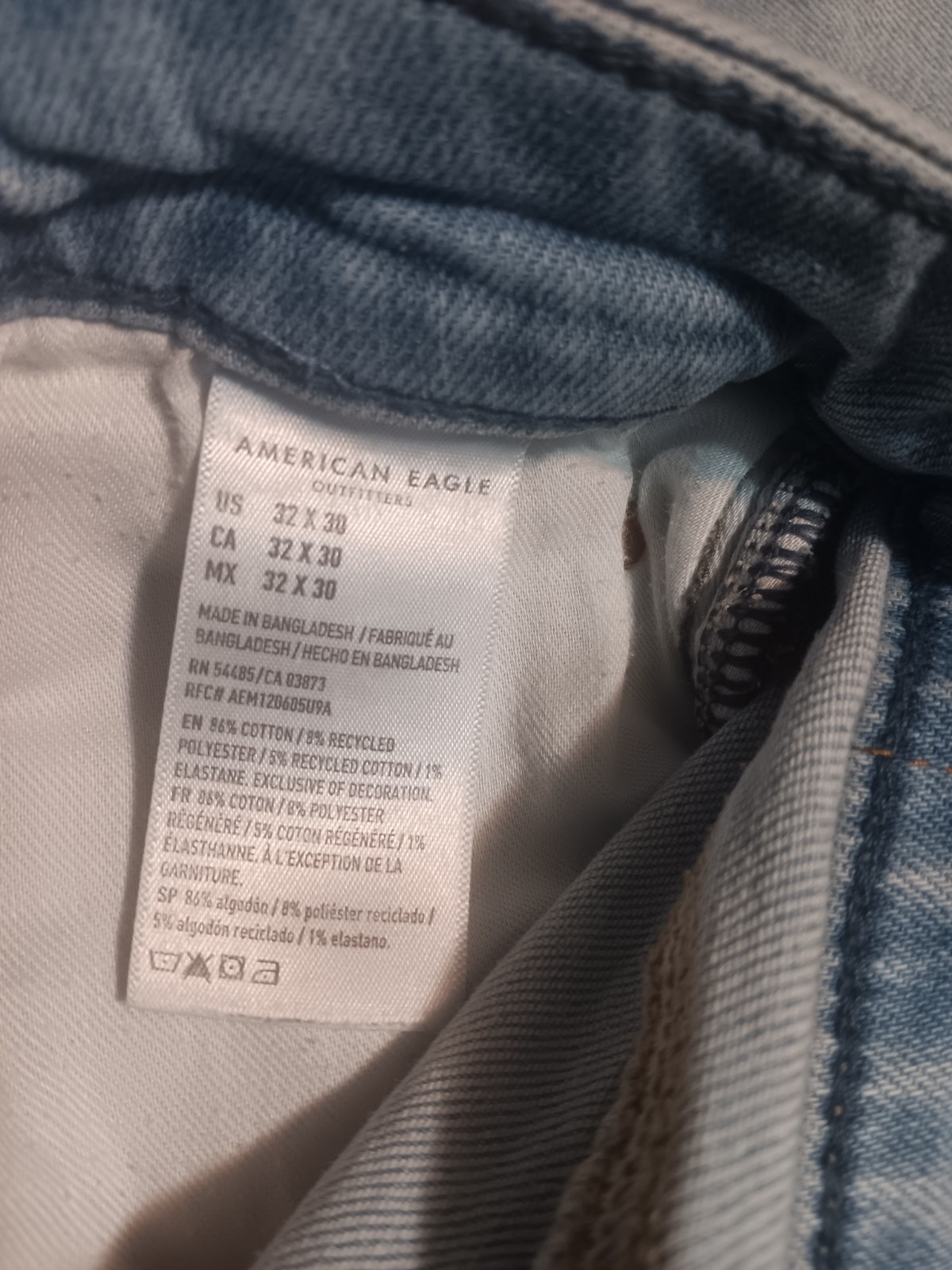 American Eagle AirFlex+ Jeans Men’s 32×30 Light Wash Stretch Slim Fit Denim