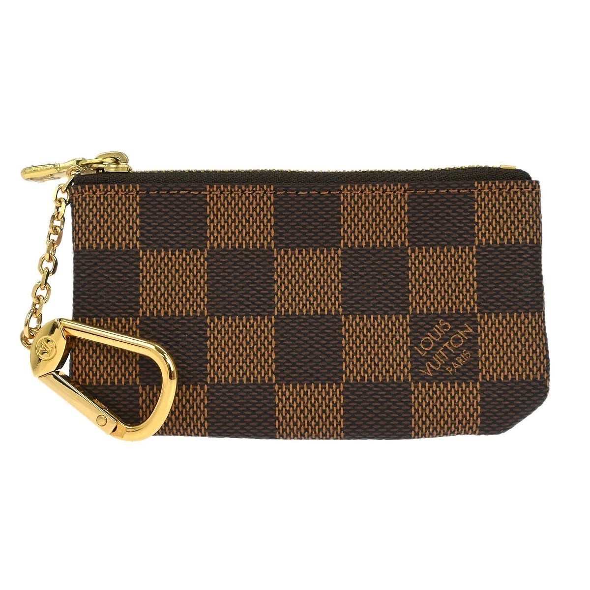 Louis Vuitton Ebene Damier Pochette Cles Coin Purse Key Case US Fast Delivery