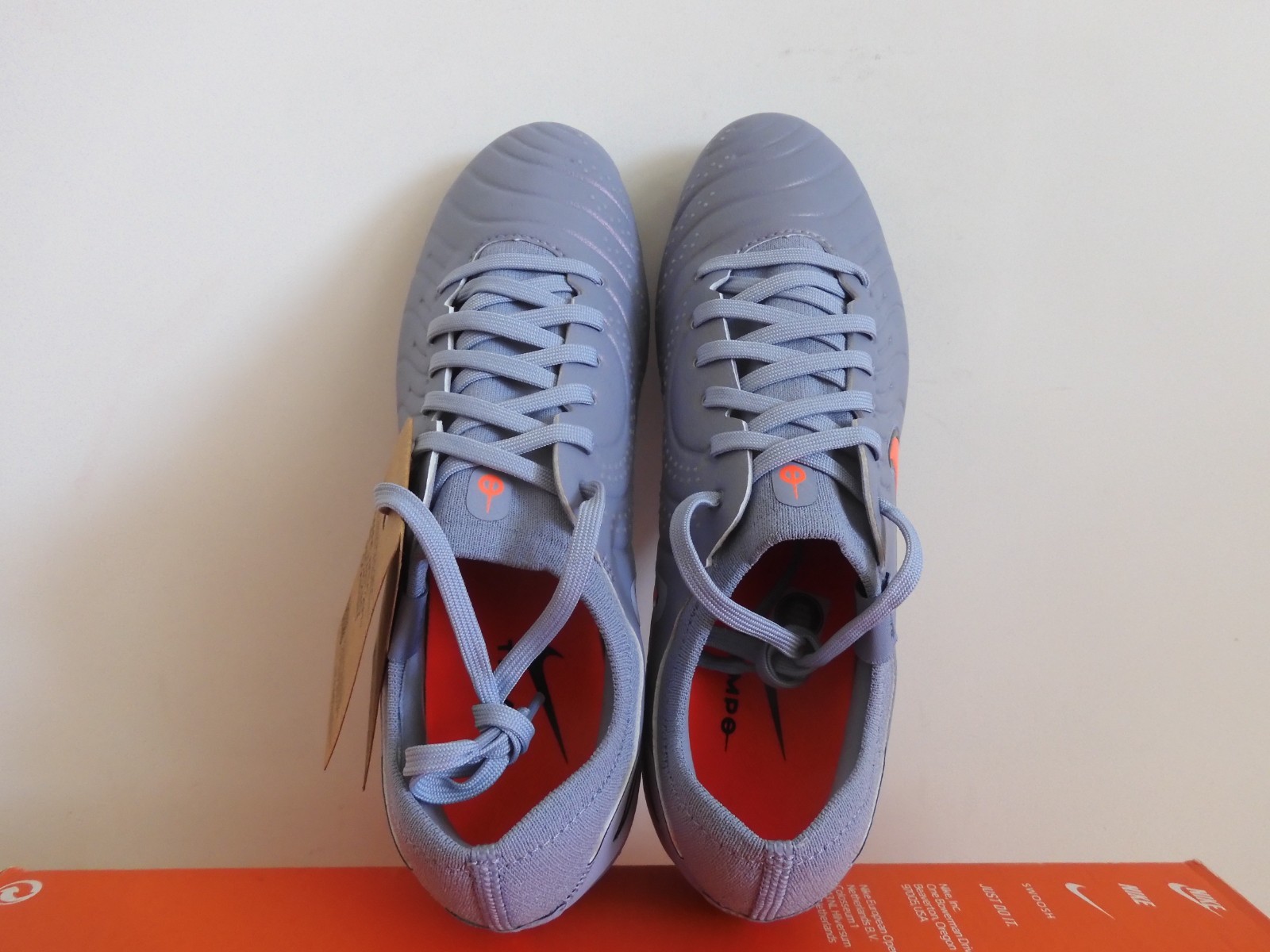 Nike Tiempo Legend 10 Pro Fg Blue Eclipse-Orange Mens Sz 7.5 [DV4333-402]