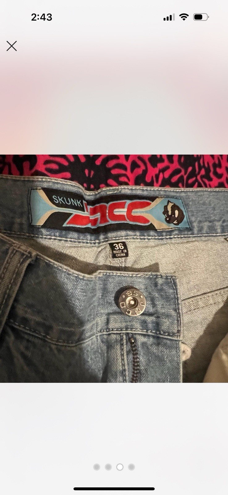 JNCO Vintage 90’s Skunk Side Stripes Baggy Deep Pocket Jorts Jean Shorts Size 36