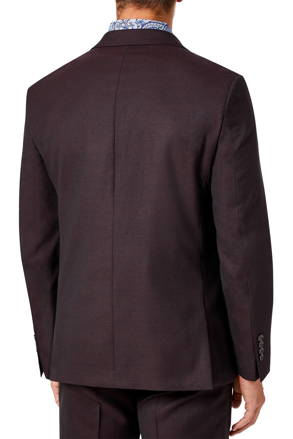 Tallia Mens Slim Fit Wool Suit Jacket 38 Short Wine Sport Coat – NWT $425