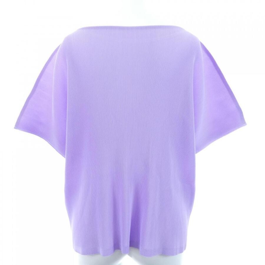 PLEATS PLEASE Issey Miyake Purple Pleated Top Batwing Short Sleeve Size 3