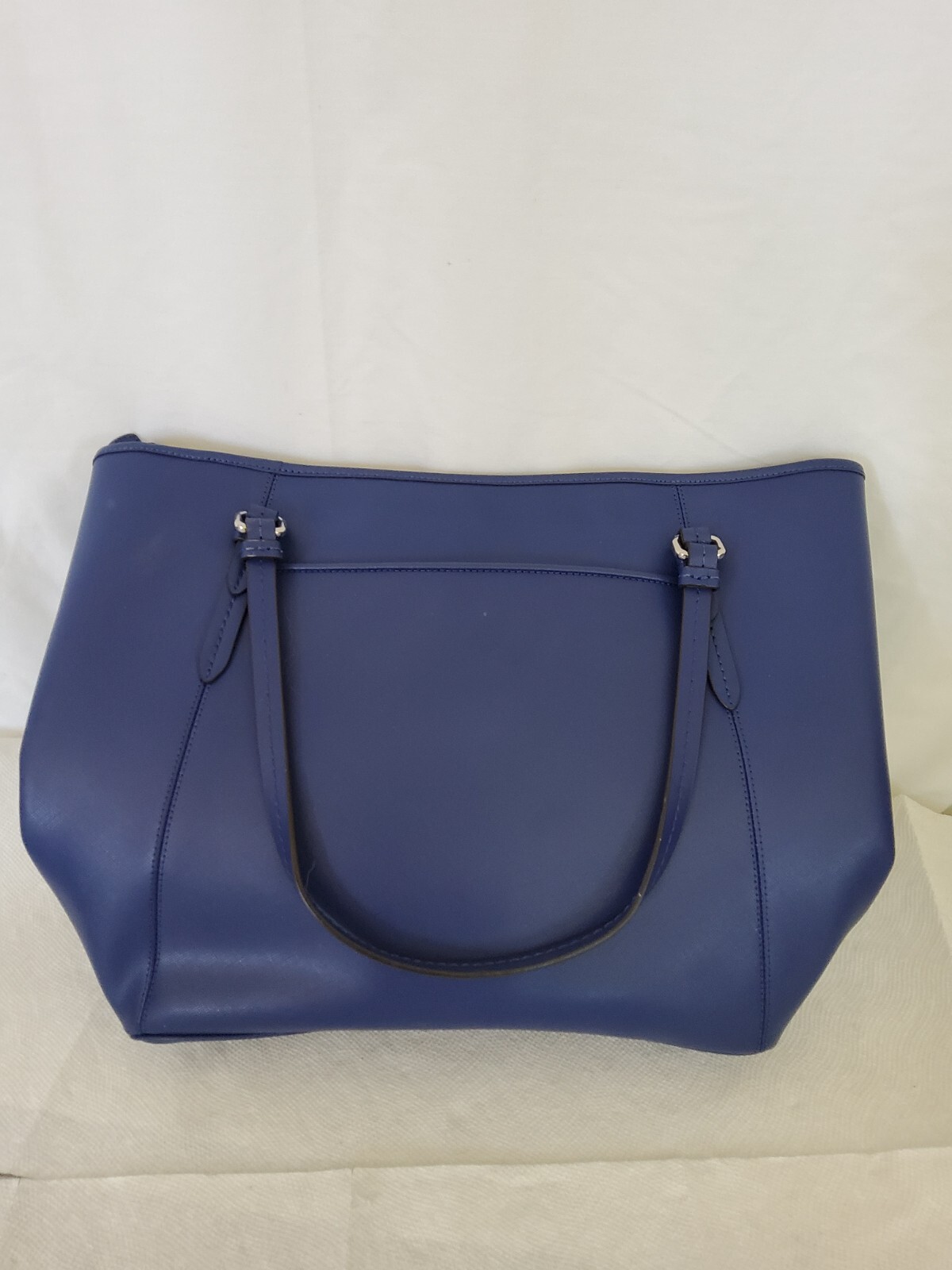 Authentic Coach Deep Blue Leather Tote Purse with COA