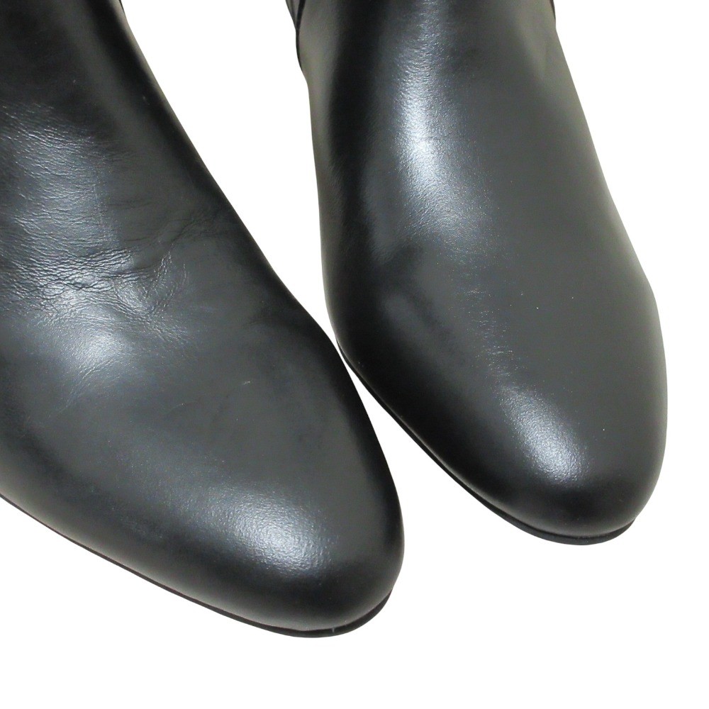 ALUNE SEVEN TWELVE THIRTY Leather Long Boots, 9.3 inches, Black Women USED