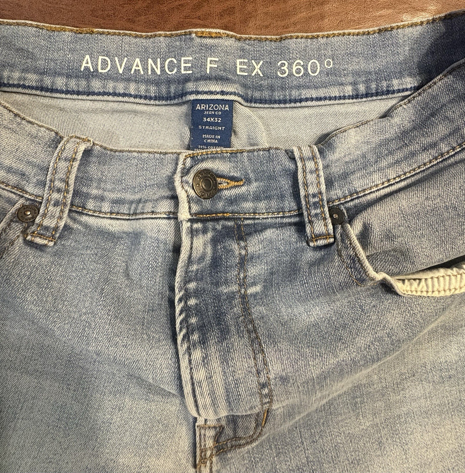 Men’s Arizona Jean Co Advance Flex 360 34X32 Lightwash Jeans