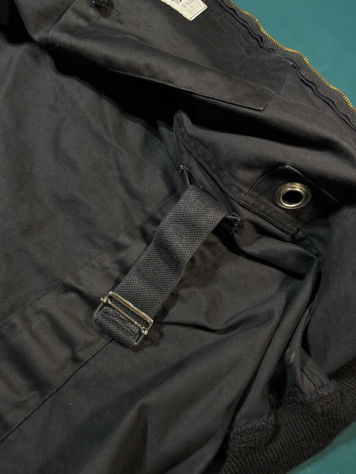 VTG 1991 French Police Dog Handler Bomber Jacket J. Veyrier Black 100L DMC Zip