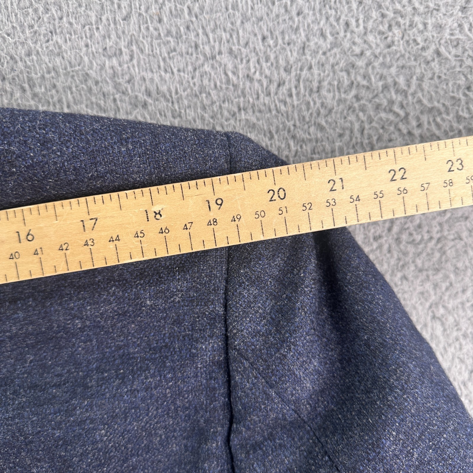 Eddy Monetti 52R Navy Heather Wool Camel Hair Silk Sport Coat Blazer Italy