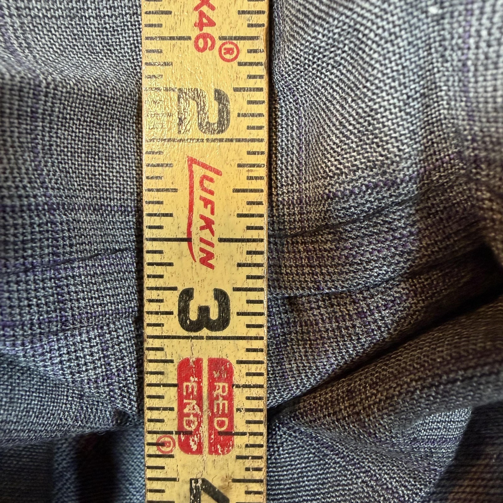 Hickey Freeman Suit Mens 48 42×26 Gray Plaid Wool Loro Piana Super 130s USA