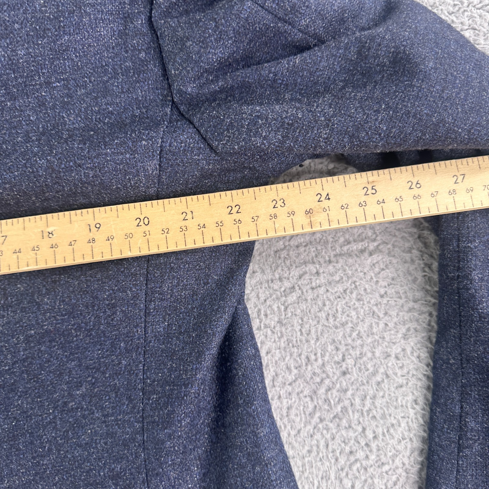Eddy Monetti 52R Navy Heather Wool Camel Hair Silk Sport Coat Blazer Italy