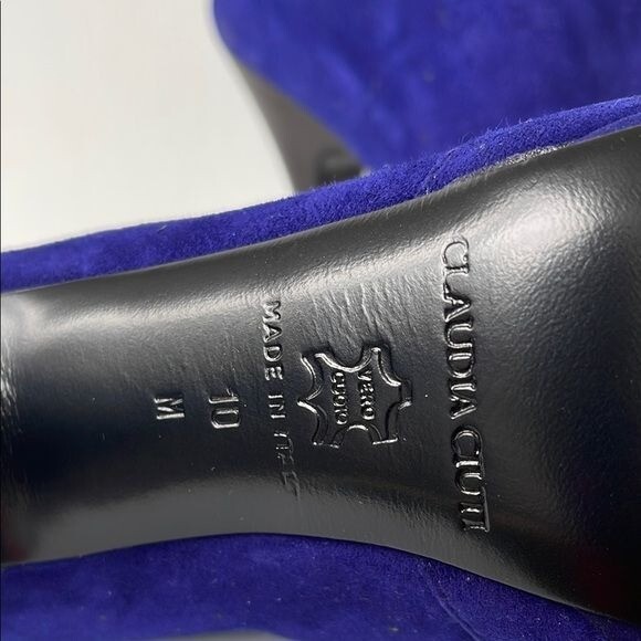 Claudia Ciuti Firenze Womens Blue Suede Bootie 10M 5” Heel NWOB Italy