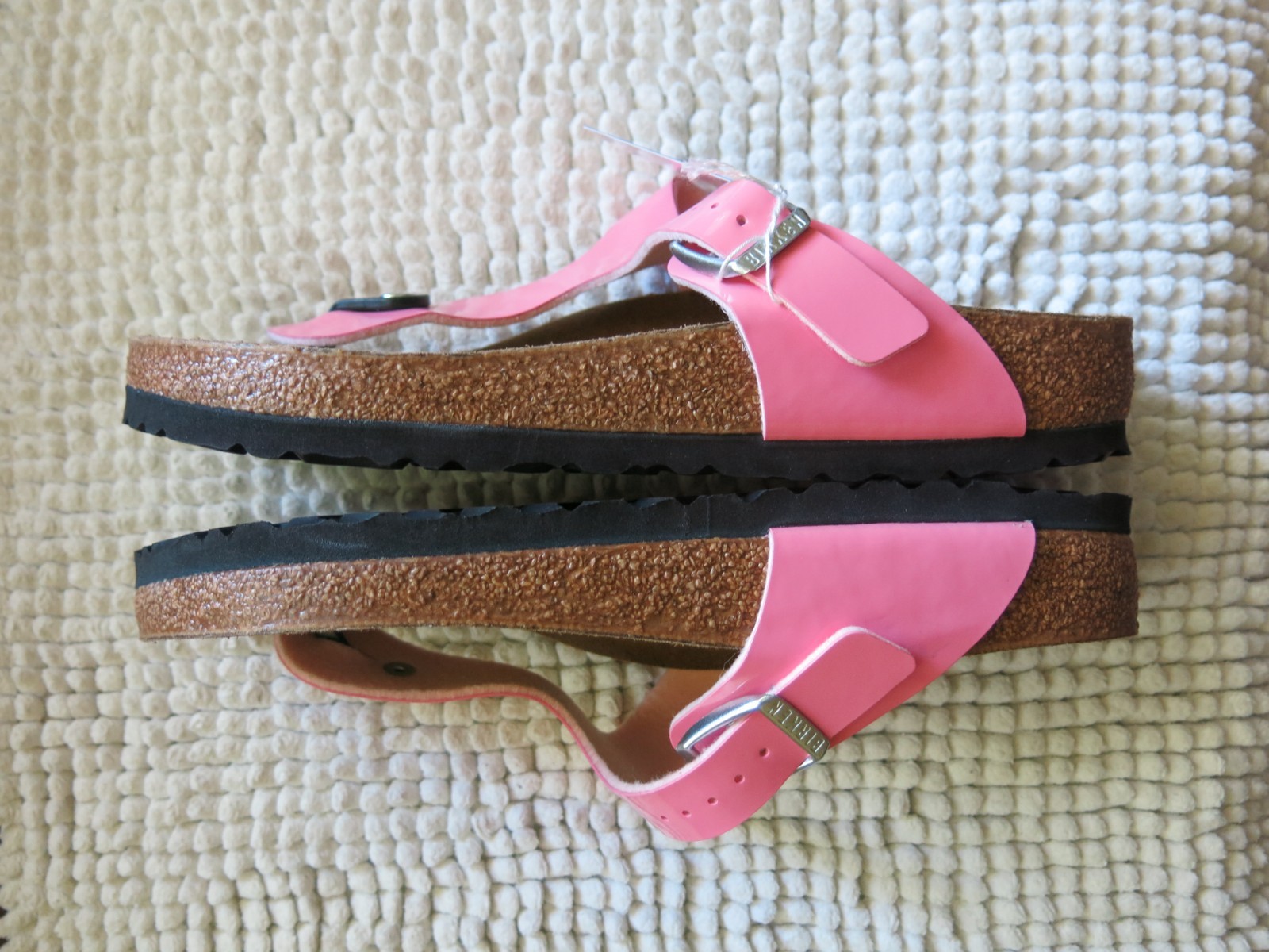 Birkenstock Gizeh Birko-Flor® Patent candy pink EU 38 US 7-7.5 regular/wide