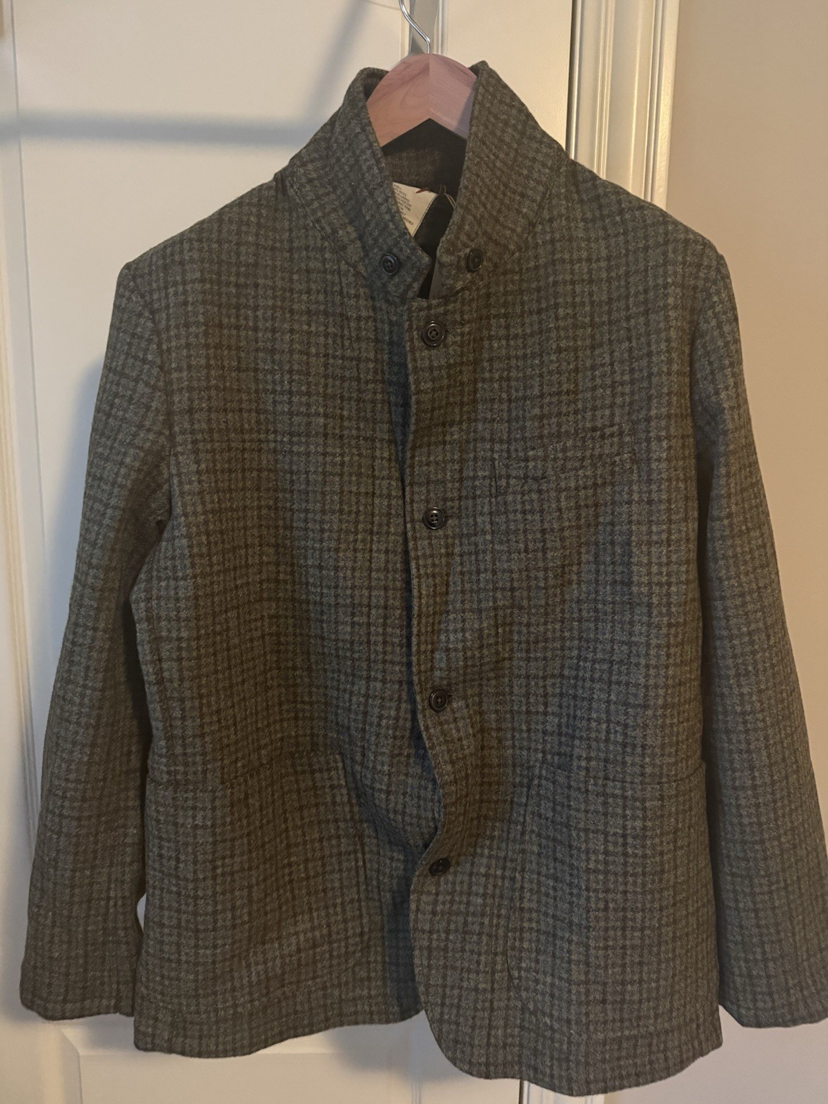 Relwen Heritage Trap Blazer Men’s L Wool Tweed Plaid Blazer Brown/Green