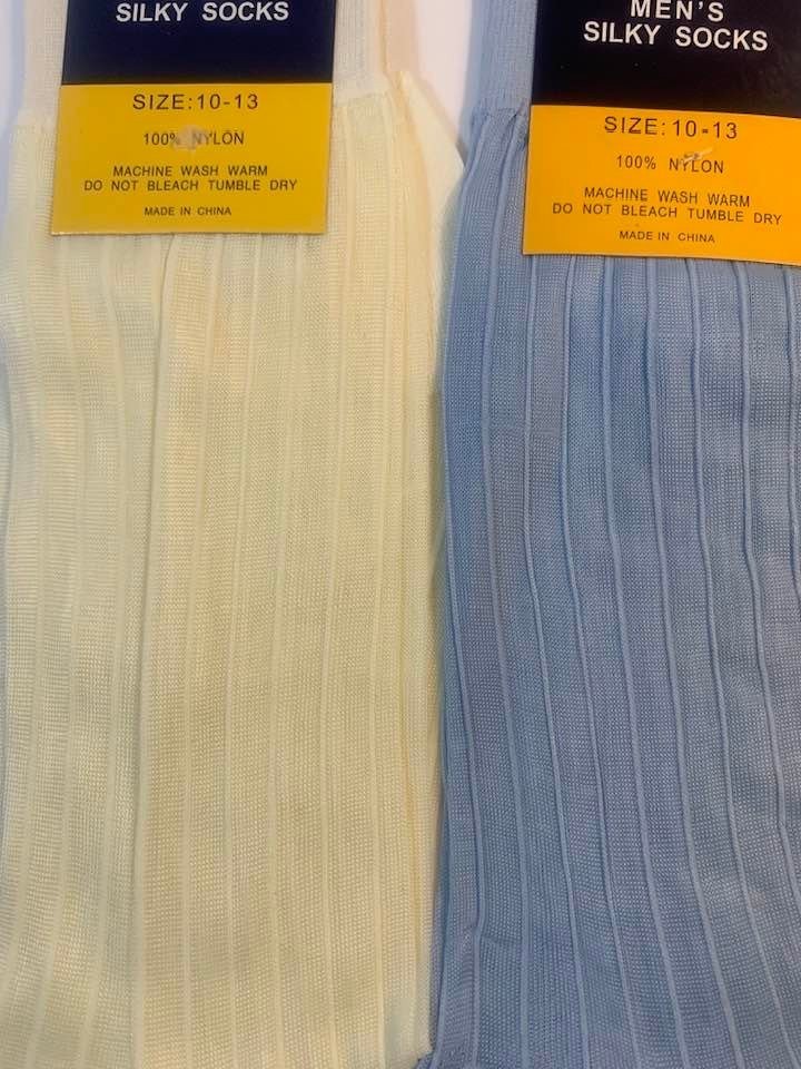 Men’s Sheer Dress Socks Silky Feel