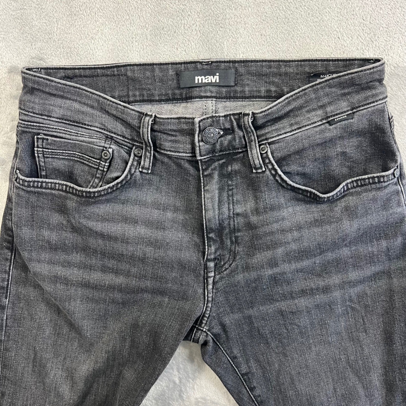 MAVI Marcus Slim Straight Leg Jeans Mens 31×32 Dark Gray Excellent Stretch Denim