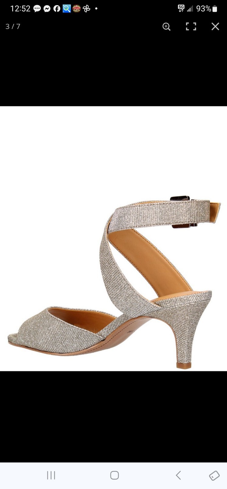 Renee Soncino PEWTER DANCE GLITTER Sandal