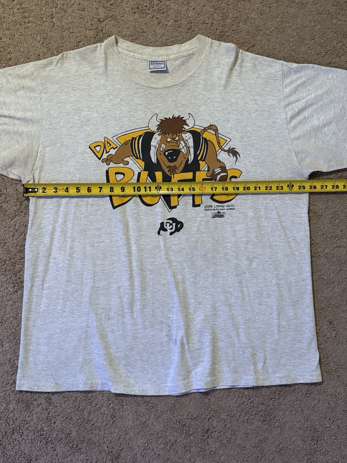 Vtg 90’s Colorado Buffaloes T Shirt Made In USA Single Stitch Mens XXL