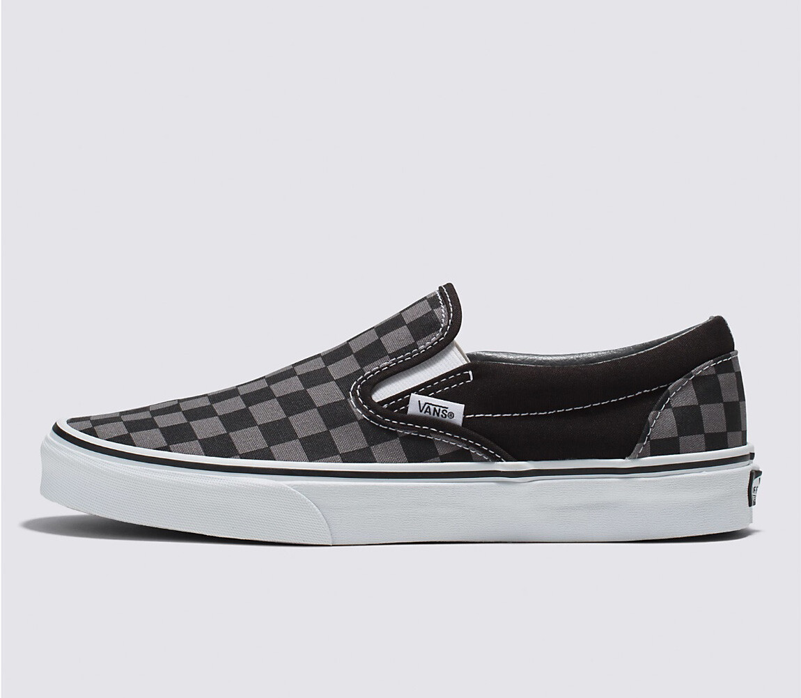 Vans Classic Slip-On Black Pewter Checkerboard Sneakers Shoes New