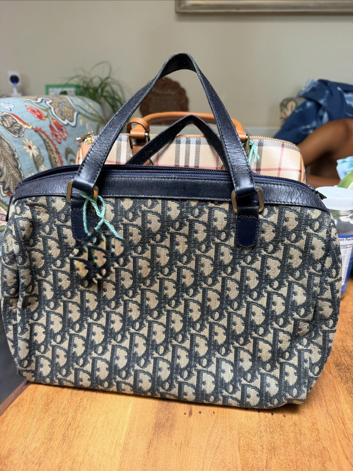 Vintage Dior Trotter Boston Handbag