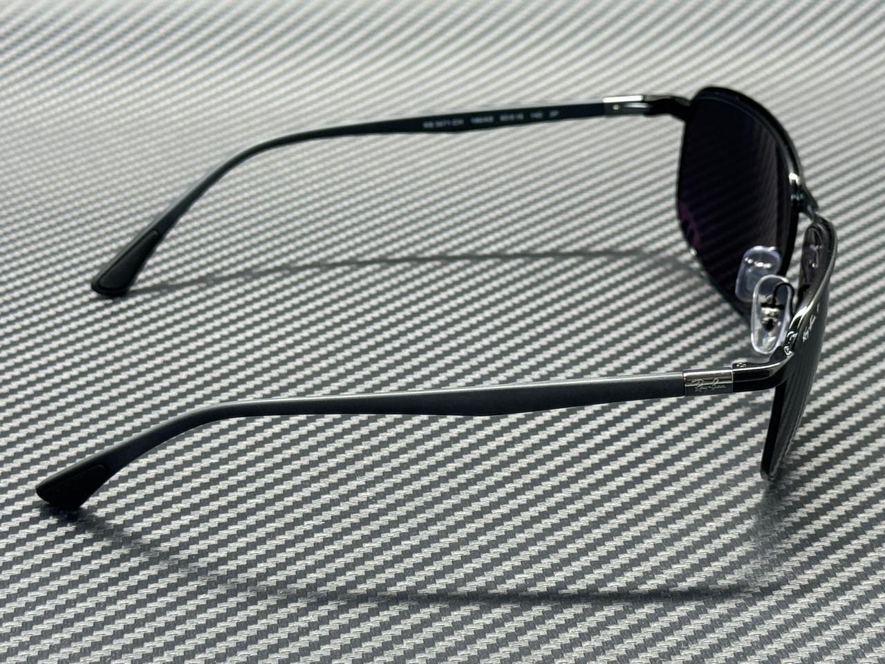 RAY BAN RB3671CH 186 K8 Black Dark Grey Polarized Unisex 60 mm Sunglasses