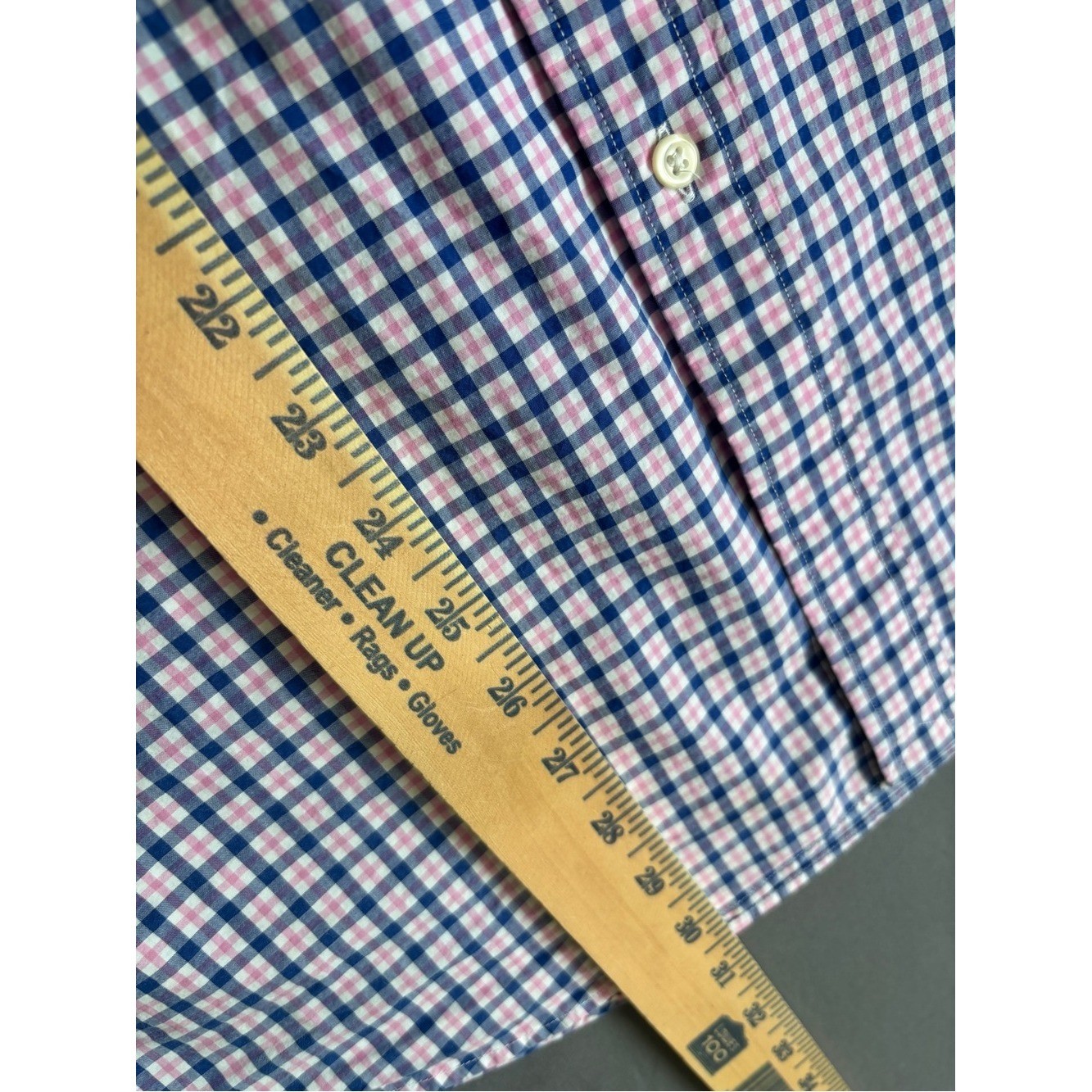 Ralph Lauren LG Blue Pink Plaid Button Down Shirt Cotton Classic Fit Men