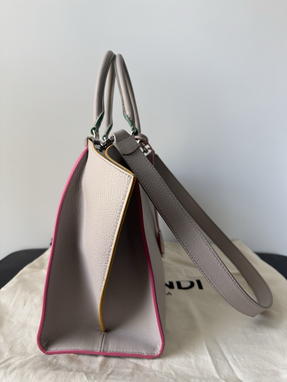 Fendi Vitello Dolce Petite 3Jours Tote Bag – Grigio Grey