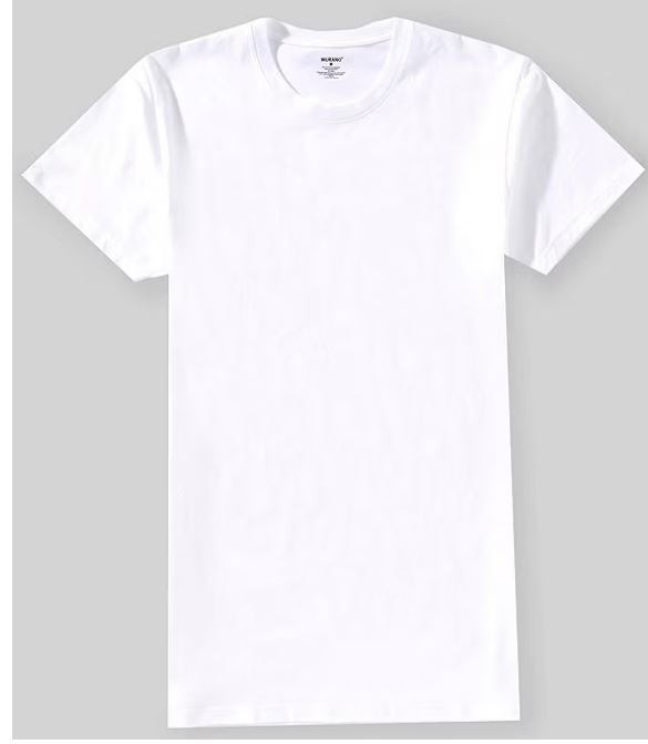 Murano Wardrobe Essentials Solid Crew Neck Undershirt 3-Packs light weight NIB
