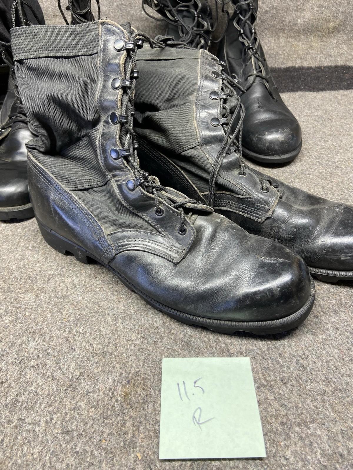 Men’s Leather Canvas Boots Tactical Vietnam-Style Jungle Army-Various Sizes Used