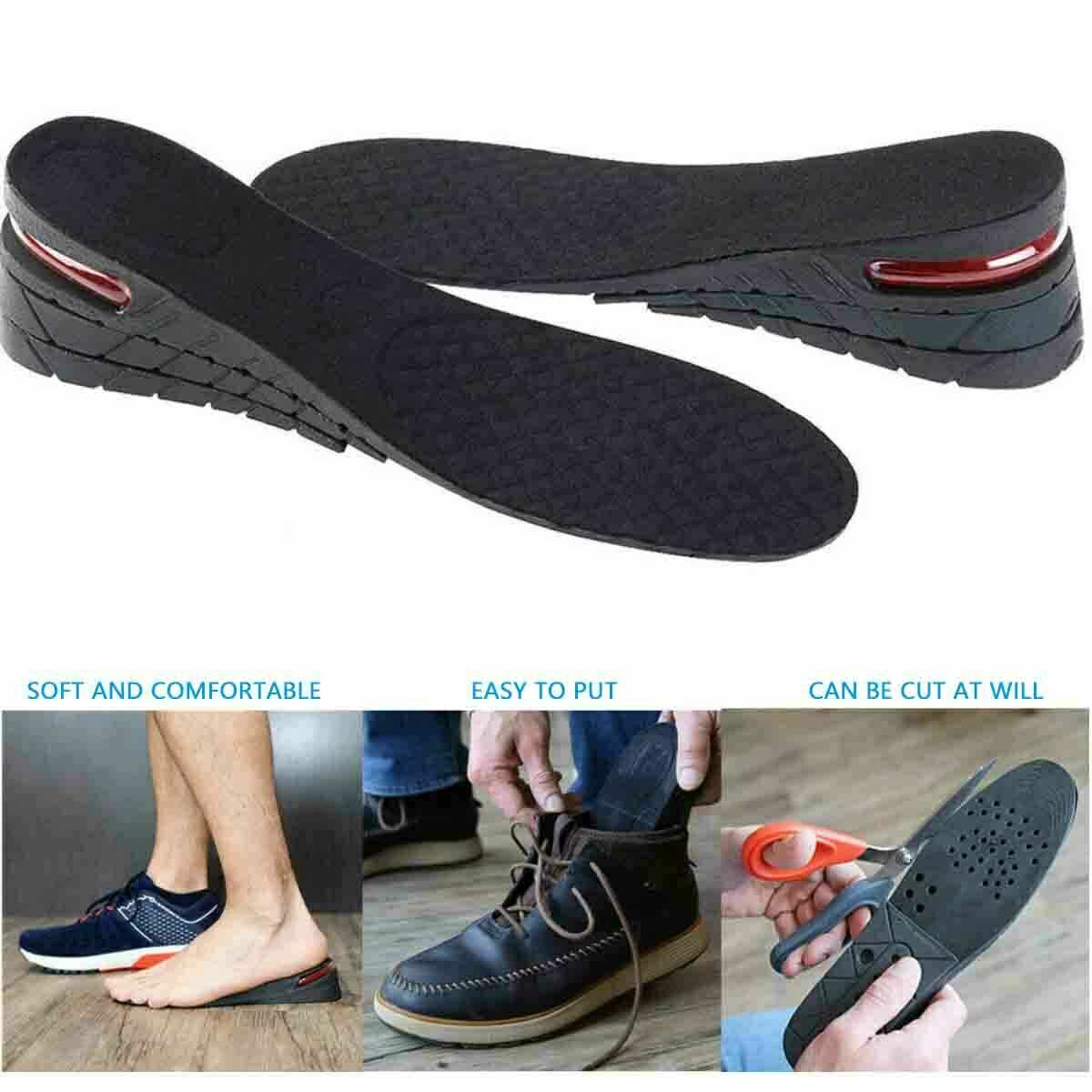3-Layer 7CM Height Increase Elevator Insoles Pads Soles Foot Pad Inserts