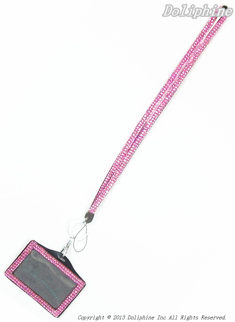 Bulk Wholesale Multi-Color Bling Rhinestone LANYARD & Horizontal ID Badge Holder