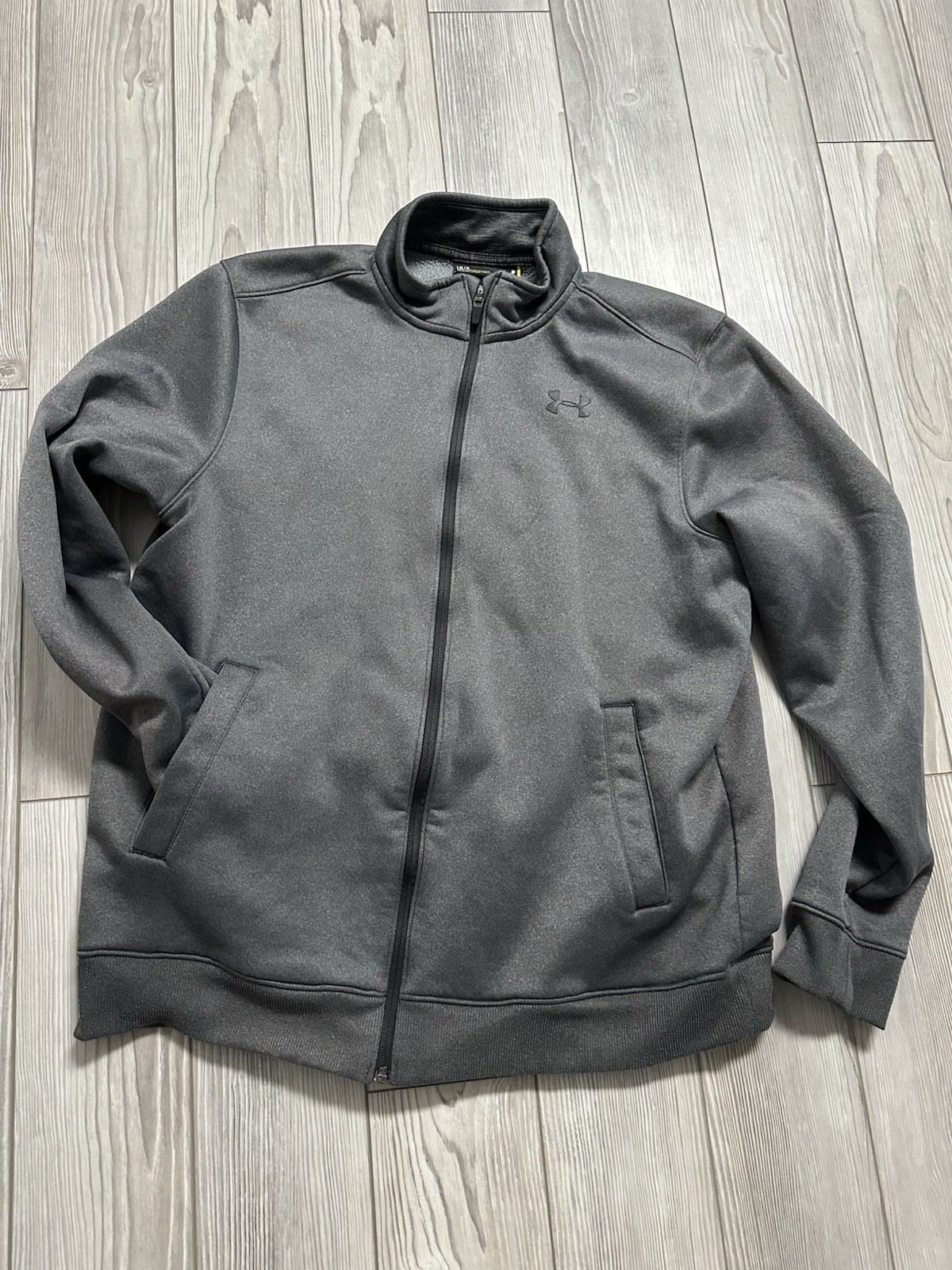Under Armour Storm1 Men’s Track Jacket L Loose Gray Fleece Full Zip Pockets