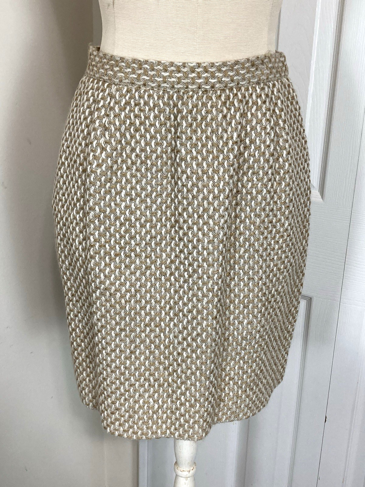 Morgan de Toi 3pc Boucle Tweed Suit Jacket Skirt Vest France Small