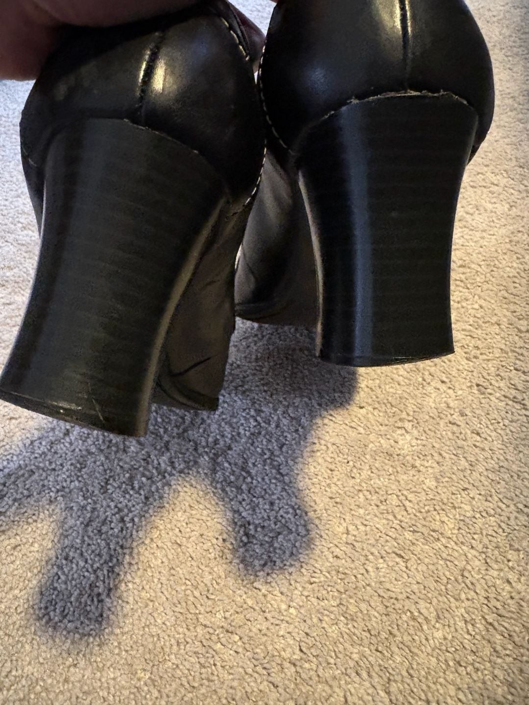 Vintage Y2K Croft & Barrow Black Leather Loafer Pump Heels