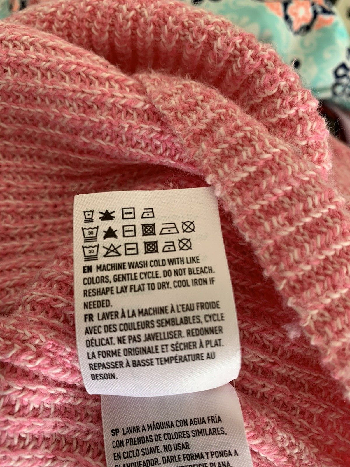 AMERICAN EAGLE PRETTY PINK COTTON ACRYLIC BLEND LONG SLEEVE SWEATER – SIZE M