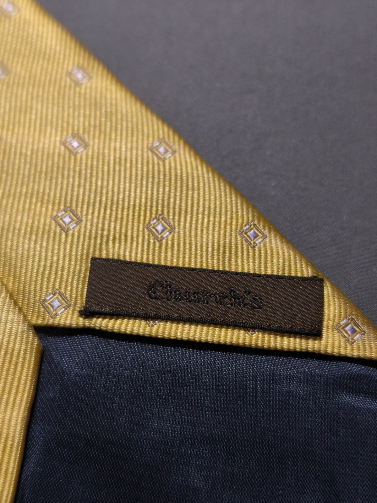 Church’s – Solid Color Microdrawing Geometric Silk Tie Made in Italy