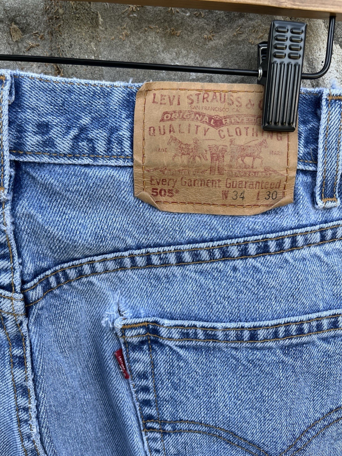 Levi’s 505 Denim Jeans Vintage Blue Regular Fit W34 L30