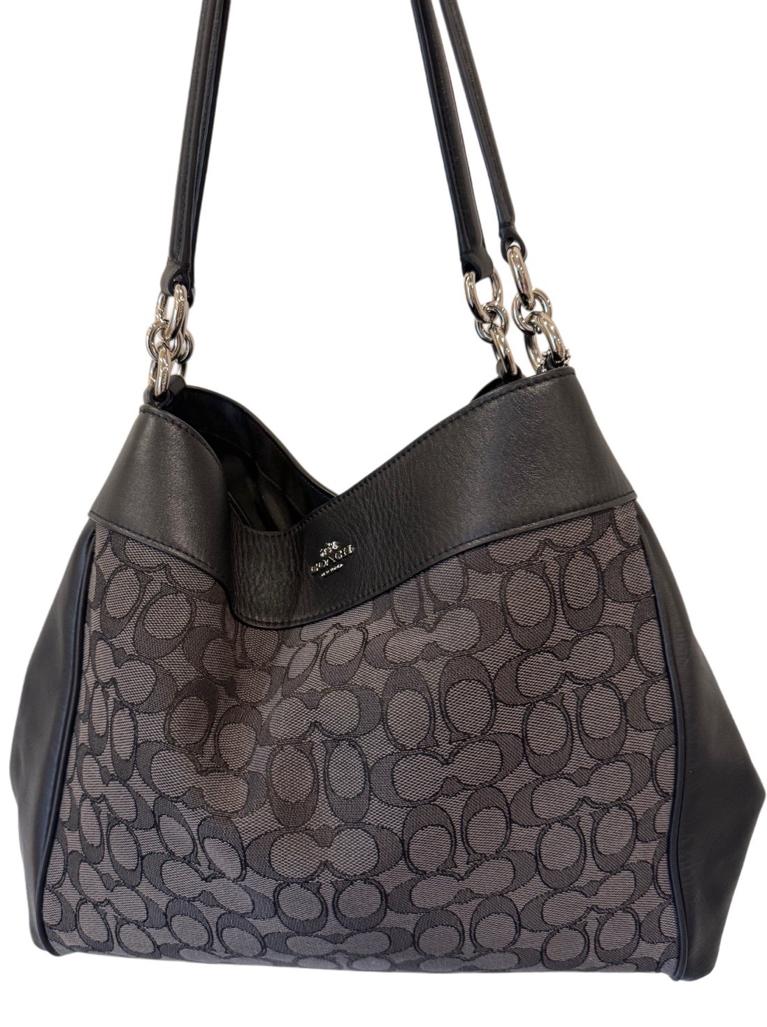 Coach Lexy Shoulder Bag – Signature Jacquard & Leather (F27579 / K1757-F27579)