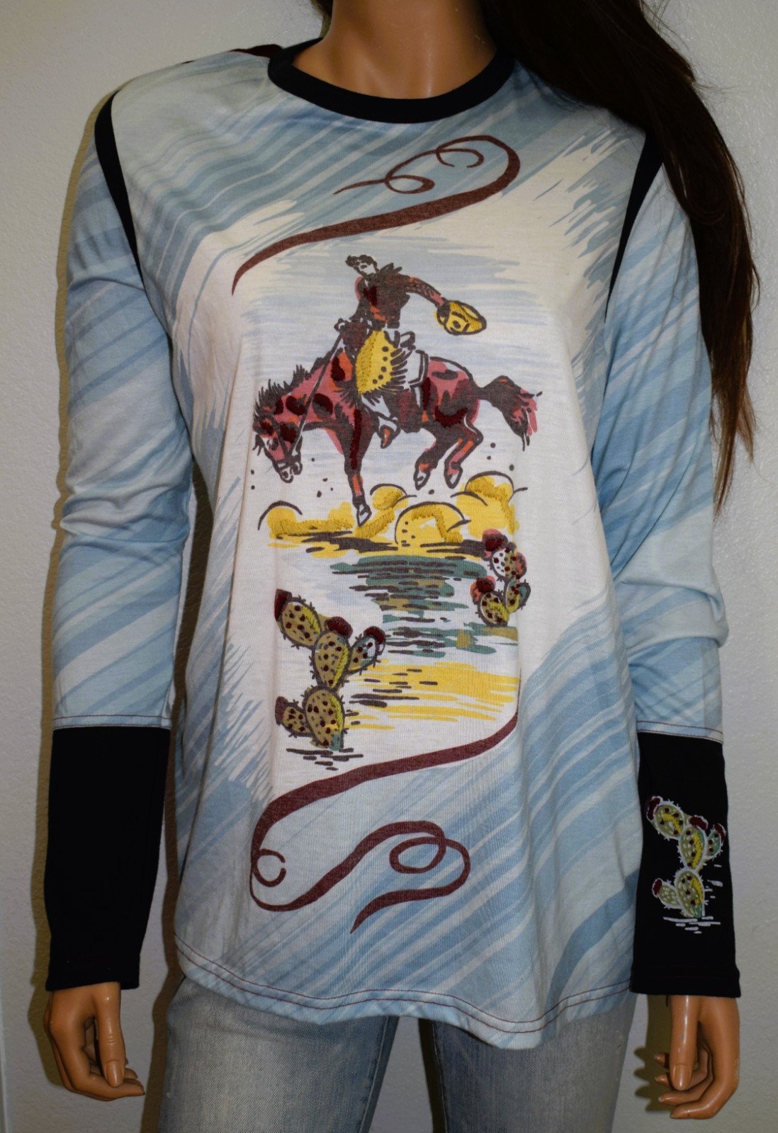 DOUBLE D RANCH Grandpa’s Tie Embroidered Top X Large